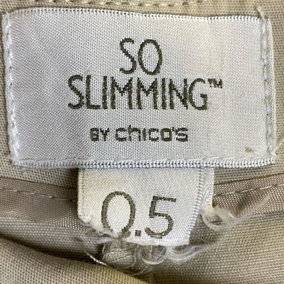 Chico’s Womens Pants Beige So Slimming Pull On Size 0.5 / 6 Small - Picture 3 of 10